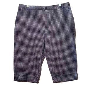 Capri Pants Black White Cotton Stretchy Dots 12